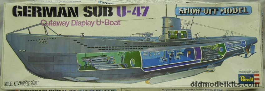 Revell 1/125 German Sub U-47 'Show-Off Model' with Interior, H384 plastic model kit